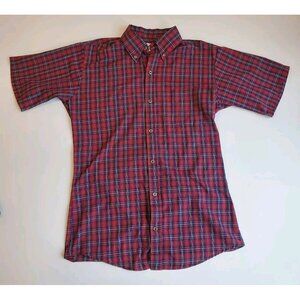 Bellcraft VTG 1950s Plaid Button Up Shirt Sleeved Men's Shirt Medium 15-15 1/2